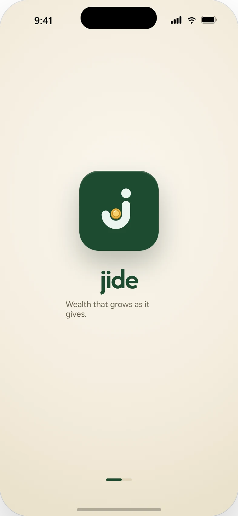 The splash screen